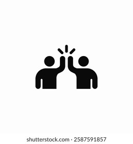 high five clap done work icon sign vector