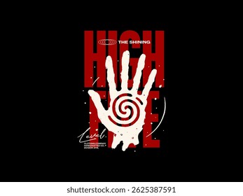 high five, design t-shirt streetwear clothing, vector typography, perfect for modern apparel