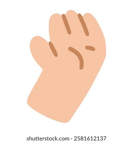 High five doodle, illustration, simple, minimalist, hand-drawn, playful, clean, cute, aesthetic and friendly