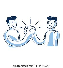 High Five great friends vector icon 