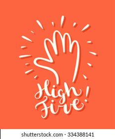 High five! Greeting card.