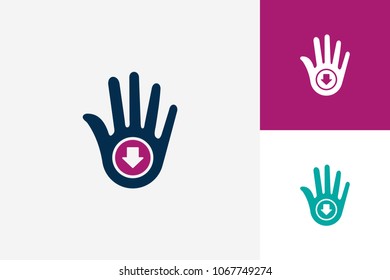 High Five Hand Download Logo Template Design Vector, Emblem, Design Concept, Creative Symbol, Icon