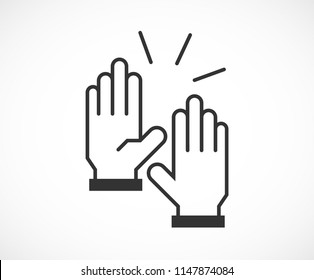 High Five hand gesture with two hands.