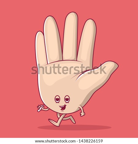 High Five hand vector illustration. Celebration, happy, marijuana, joint, hand design concept
