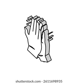 high five hands isometric icon vector. high five hands sign. isolated symbol illustration