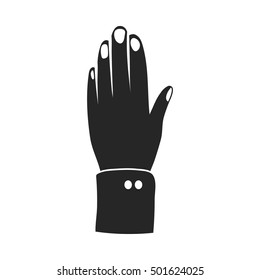 High five icon in black style isolated on white background. Patriot day symbol stock vector illustration.