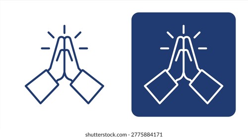 High Five icon, with contrast background.