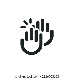 Icono de cinco niveles aislados en fondo blanco