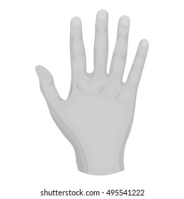 High five icon in monochrome style isolated on white background. Hand gestures symbol stock vector illustration.