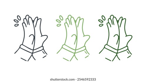 High five icon set eps 10