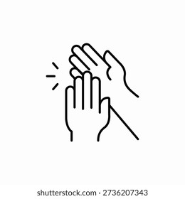 high five icon sign vector