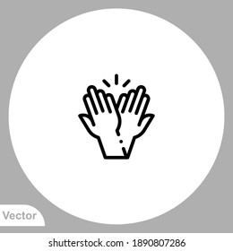 High five icon sign vector,Symbol, logo illustration for web and mobile
