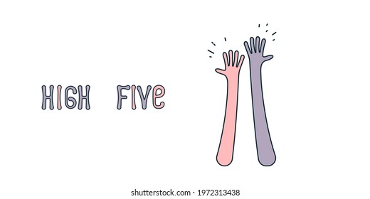 High five icon simple illustration
