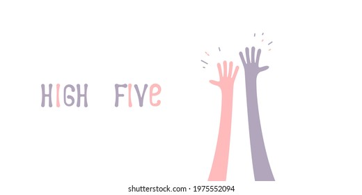 High five icon simple illustration