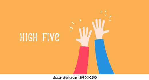 High five icon simple illustration