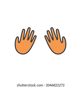 High five icon simple illustration