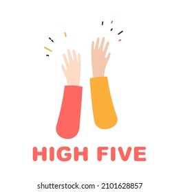 High five icon simple illustration