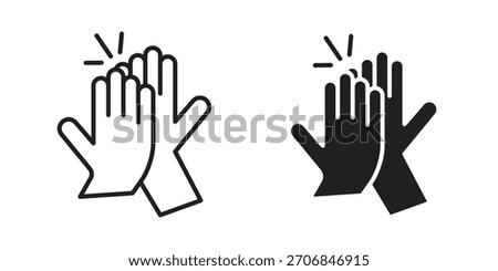 High Five icon symbol for logo, web, app designs.
