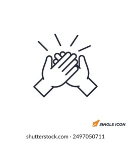 High Five icon vector illustration. High Five symbol isolated on white background