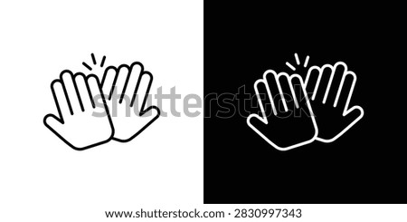 High Five icon vector illustrations group