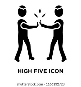 high five icon vector isolated on white background, high five transparent sign