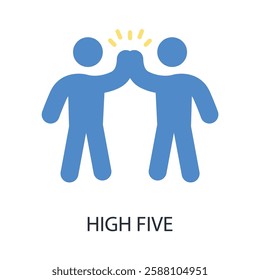 high five icon. vector.Editable stroke.linear style sign for use web design,logo.Symbol illustration.