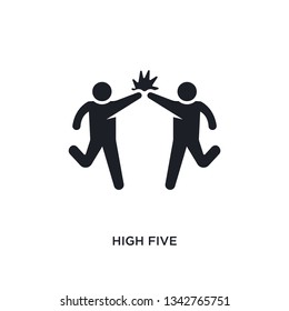 high five isolated icon. simple element illustration from humans concept icons. high five editable logo sign symbol design on white background. can be use for web and mobile