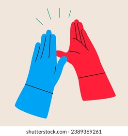 High five sign. Colorful vector illustration
