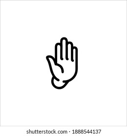 High Five Symbol Logo. Vector Illustration.