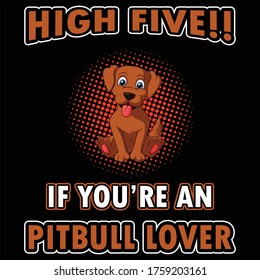 High five typography t shirt design