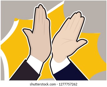 high five vector