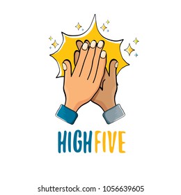 540 High Five Kid Stock Illustrations, Images & Vectors 