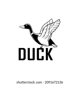 high flying duck logo design