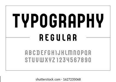 High font, condensed regular alphabet sans serif, black letters and numbers