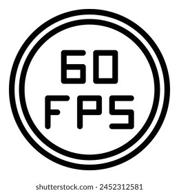 High fps icon outline vector. Aerial drone. Air city