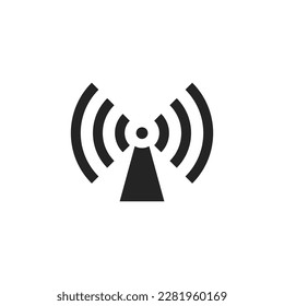Icono de alta frecuencia aislado en fondo blanco. Símbolo de señal de radio moderno, simple, vector, icono para el diseño de sitios web, aplicación móvil, ui. Ilustración vectorial