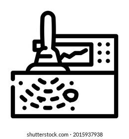 high frequency ultrasound line icon vector. high frequency ultrasound sign. isolated contour symbol black illustration