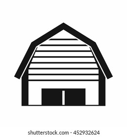 High garage icon in simple style. Building symbol isolated vector illustration
