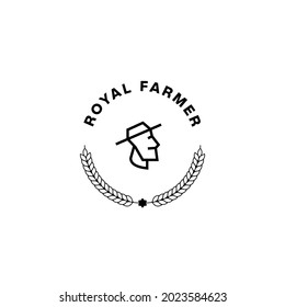 High Grade Wheat Farmer Logo Template