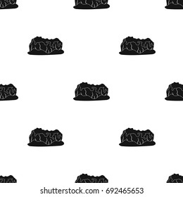 High green mountains.Mountains covered with forests.Different mountains single icon in black style vector symbol stock illustration.