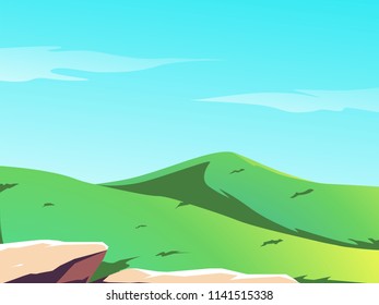 high ground hill Landscape vector modern baground illustration