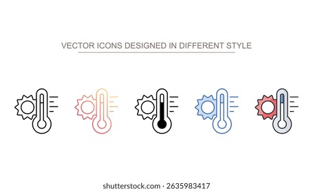 High Heat icon design with white background stock illustration