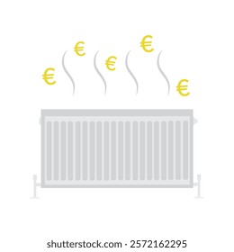 High heating costs in winter. Thermostatic valve of the radiator. Reducing the heat due to high energy prices. Regulating the temperature in the house with a thermostat. 