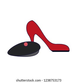 High heel and beret