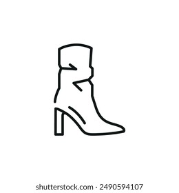 High Heel Boot Icon. Simple high heel boot icon for social media, app, and web design. Vector illustration