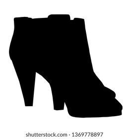 High heel boots. Vector
