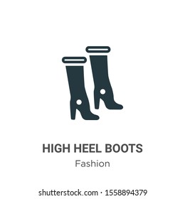 High heel boots vector icon on white background. Flat vector high heel boots icon symbol sign from modern fashion collection for mobile concept and web apps design.