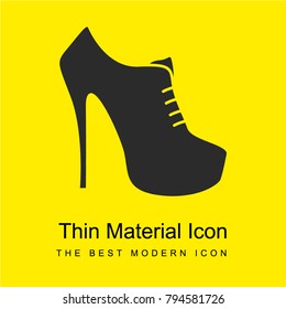 High Heel bright yellow material minimal icon or logo design