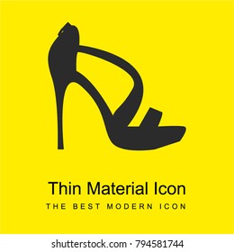 High Heel bright yellow material minimal icon or logo design