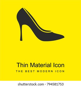 High Heel bright yellow material minimal icon or logo design